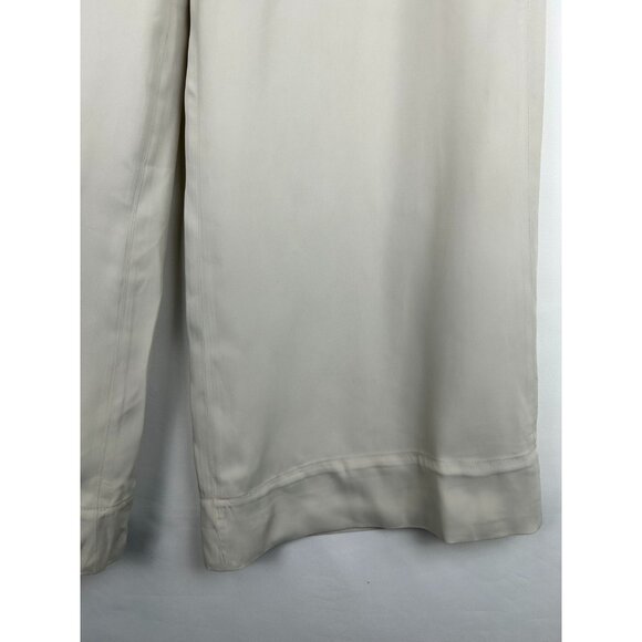 Zara Women's  Wide Leg Cropped Pants Medium Cream High Waist Casual Trousers NWT - Picture 7 of 16
